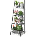 4-Tier Metal Plant Stand for Indoor or Outdoor Use