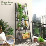 4-Tier Metal Plant Stand for Indoor or Outdoor Use