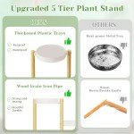 Tall 5-Tier Metal Plant Stand - Rustic White