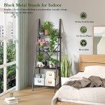 4-Tier Metal Plant Stand for Indoor or Outdoor Use