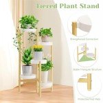 Tall 5-Tier Metal Plant Stand - Rustic White
