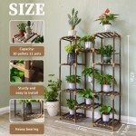 Tall 10-Tier Plant Stand for Indoor/Outdoor Use