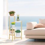 Tall 5-Tier Metal Plant Stand - Rustic White