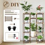 Tall 10-Tier Plant Stand for Indoor/Outdoor Use