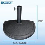 20 lb Adjustable Half Round Patio Umbrella Base