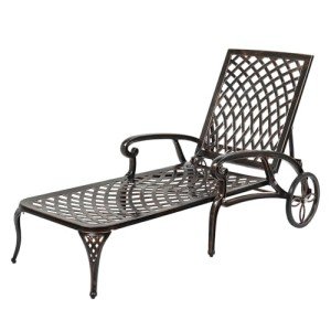 VINGLI Adjustable Cast Aluminum Outdoor Lounge Chair