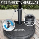 20 lb Adjustable Half Round Patio Umbrella Base