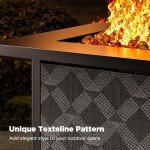 32” Outdoor Propane Fire Pit Table with Lava Rocks
