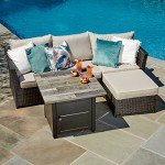 Carson Brown 30” Square Gas Fire Pit