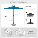 9 FT Patio Umbrella with Tilt and Crank
