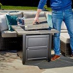 Carson Brown 30” Square Gas Fire Pit