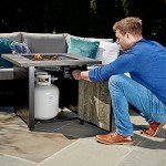 Carson Brown 30” Square Gas Fire Pit