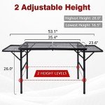 Portable Folding Grill Table for Camping and BBQ