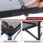 Portable Folding Grill Table for Camping and BBQ
