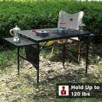 Portable Folding Grill Table for Camping and BBQ
