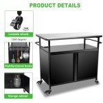 Karpevta Outdoor Grill Cart with Storage and Wheels