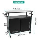 Karpevta Outdoor Grill Cart with Storage and Wheels