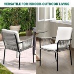 YITAHOME Outdoor Dining Chair Set, 2-Pack