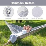 Light Gray Stand Alone Hammock for Two
