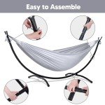 Light Gray Stand Alone Hammock for Two
