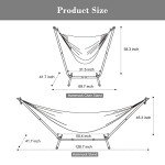 SUNCREAT 2-in-1 Hammock with Stand - Blue Stripe