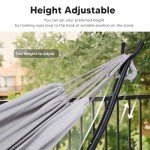 Light Gray Stand Alone Hammock for Two