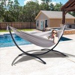 Light Gray Stand Alone Hammock for Two