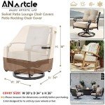 2 Pack Waterproof Lounge Chair Covers - Beige & Brown