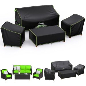 4-Piece Waterproof Patio Furniture Cover Set