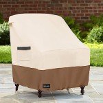 2 Pack Waterproof Lounge Chair Covers - Beige & Brown