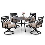 Sophia and William 4-Piece Swivel Patio Dining Set