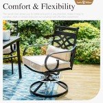 Sophia and William 4-Piece Swivel Patio Dining Set