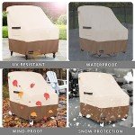 2 Pack Waterproof Lounge Chair Covers - Beige & Brown
