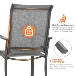 5-Piece NUU GARDEN Outdoor Dining Set with Umbrella Hole