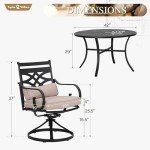 Sophia and William 4-Piece Swivel Patio Dining Set
