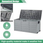 VINGLI 75 Gallon Lockable Outdoor Storage Box