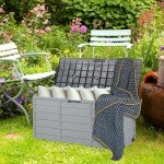 VINGLI 75 Gallon Lockable Outdoor Storage Box