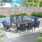9-Piece Outdoor Dining Set with Swivel Chairs
