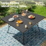 PHI VILLA 9-Piece Outdoor Dining Set for 8
