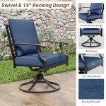 9-Piece Outdoor Dining Set with Swivel Chairs