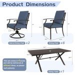 9-Piece Outdoor Dining Set with Swivel Chairs
