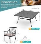 PHI VILLA 9-Piece Outdoor Dining Set for 8