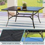 PHI VILLA 9-Piece Outdoor Dining Set for 8