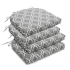 Outdoor Chair Cushions Set of 4 - Grey