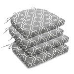 Outdoor Chair Cushions Set of 4 - Grey