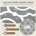 Outdoor Chair Cushions Set of 4 - Grey