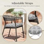 Outdoor Chair Cushions Set of 4 - Grey