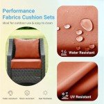 Spice Waterproof Patio Chair Cushion Set 24"x24