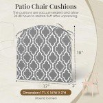 Outdoor Chair Cushions Set of 4 - Grey