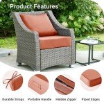 Spice Waterproof Patio Chair Cushion Set 24"x24